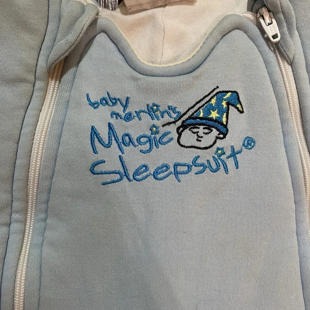 Baby Merlin's Magic Sleepsuit Blue Baby Sleep Suit Swaddle Transition 3-6 Months